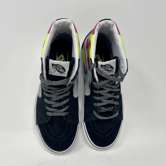 Vans Sk8-Hi Platform 2 Off The Wall Skateboard Black White Womens 7 L.6.7-1099 - Picture 14 of 16